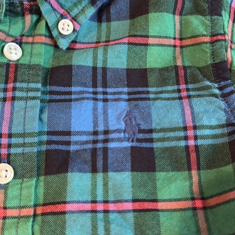 ((2 PIECE)) RALPH LAUREN AND JANIE AND JACK BUTTON DOWN BUNDLE LINEN AND COTTON